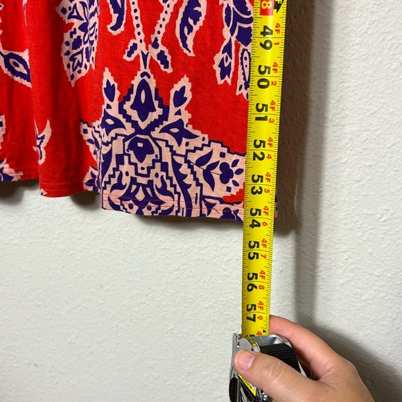 Anthropologie Akemi + Kin Correia Maxi Dress size XS Orange Purple pattern - Picture 10 of 12